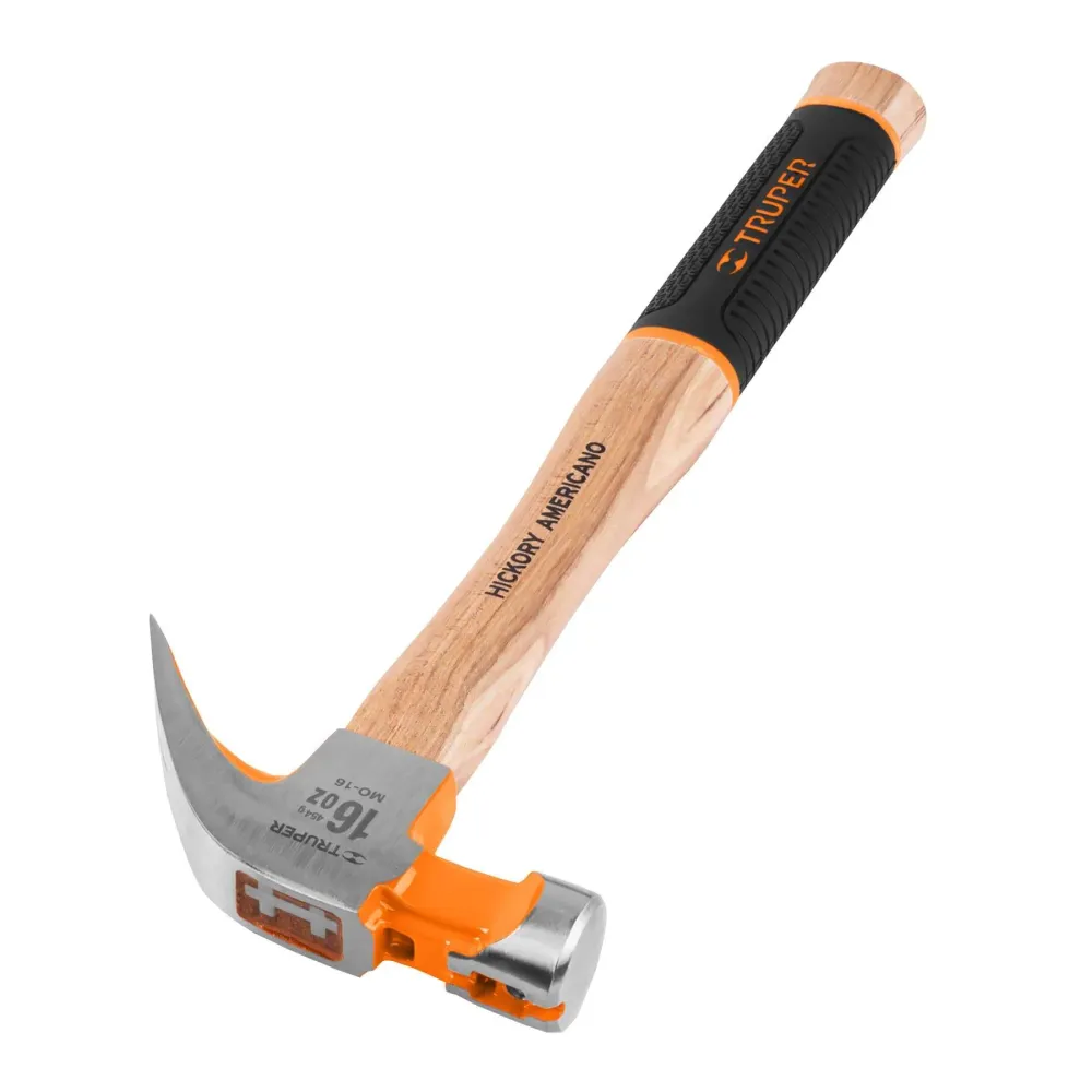 Martillo Pulido Uñ Curva 16 oz, Mango de Hickory Truper