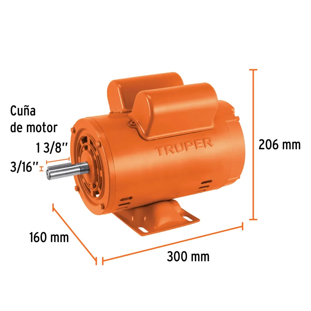 Motor eléctrico monofásico de 3/4 HP, baja velocidad, Truper