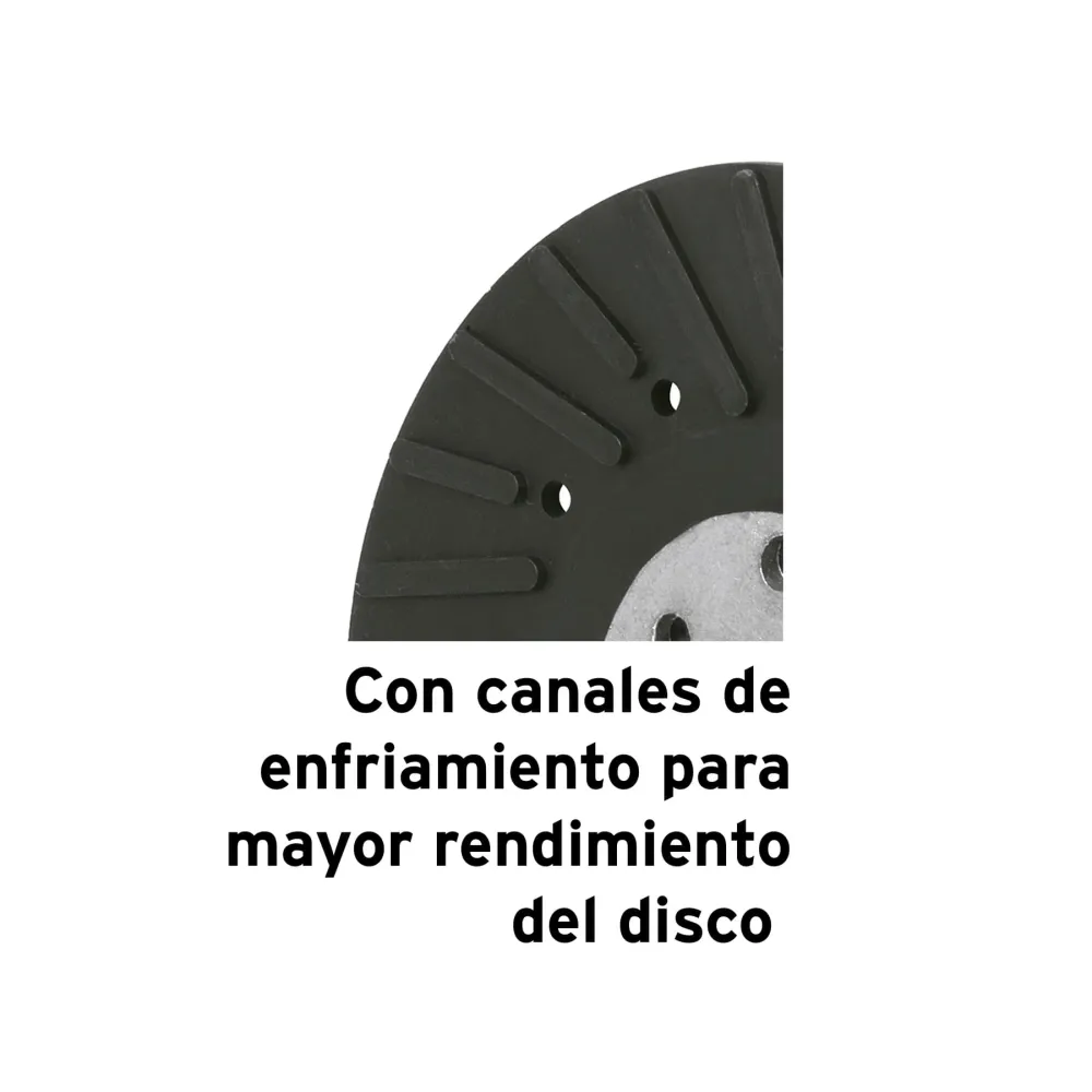 Respaldo para discos de lija 4-1/2", eje M14, Truper