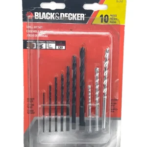 10 pcs Drill Bit Set - BLACK & DECKER (71-717M) Tu Herramienta Online