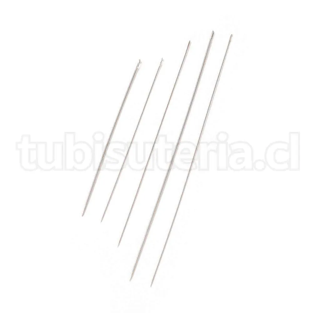 Agujas de acero inoxidable para bisuterí y abalorios, varias medidas para seleccionar. TuBisuteria®