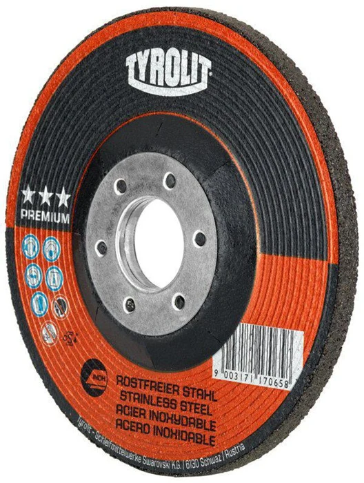 Disco de desbaste Tyrolit PREMIUM ( 8000756163 ) D125xS4mmGranulometrí 30 Diámetro 22,23 mm