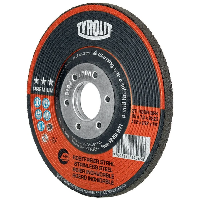 Disco de desbaste Tyrolit PREMIUM ( 8000756163 ) D125xS4mmGranulometrí 30 Diámetro 22,23 mm
