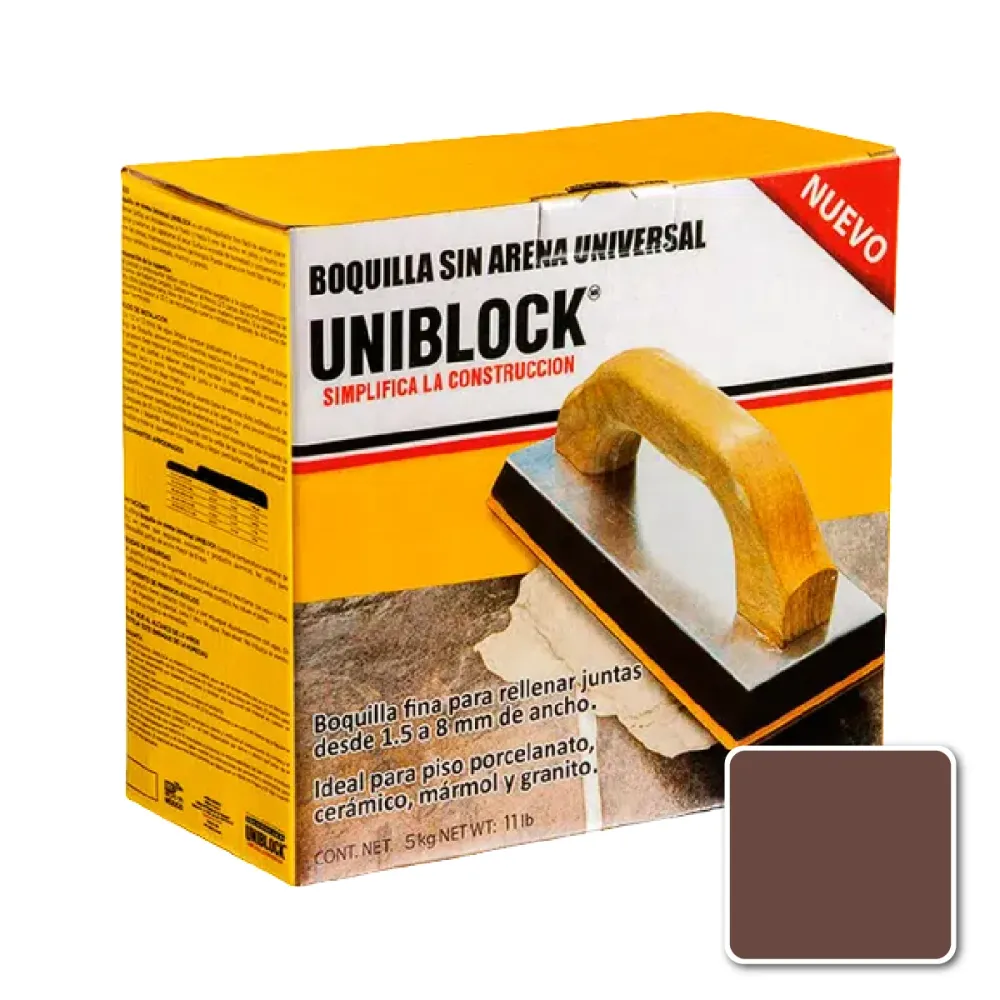 BOQUILLA UNIVERSAL CHOCOLATE S/ARENA CAJA 5KG UNIBLOCK