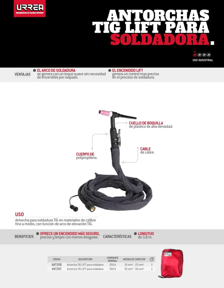 Antorcha para soldadora Urrea