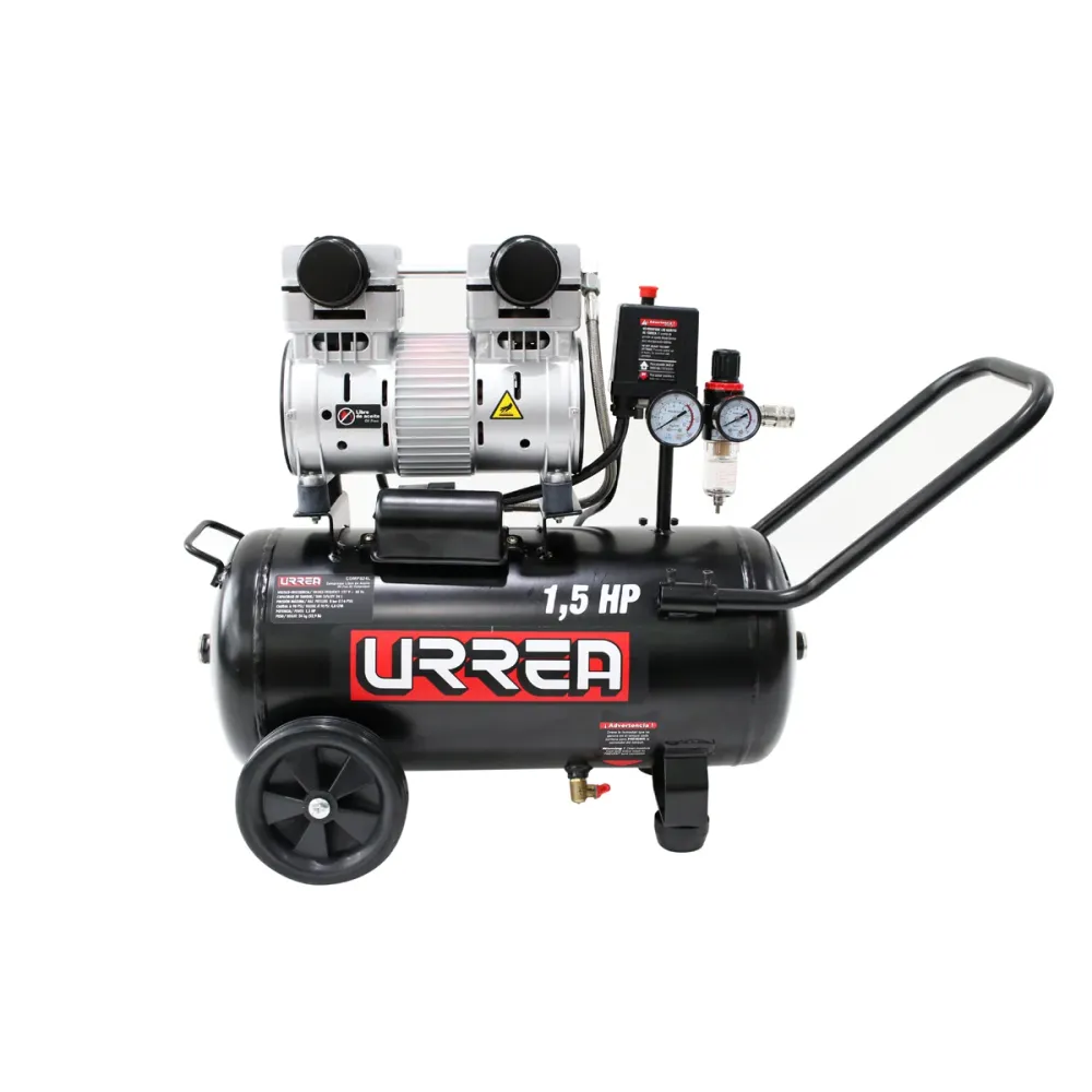 Compresor de aire eléctrico libre de aceite 24L, 1.5HP, 127V Urrea