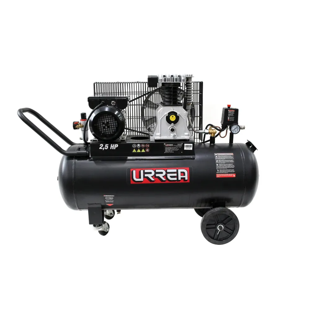 Compresor de aire eléctrico lubricado 100L, 2.5HP, 127V Urrea