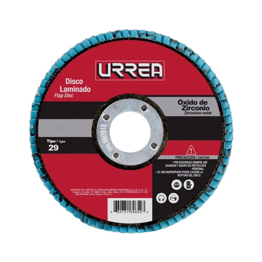 Disco laminado tipo 29 grano 40, 4-1/2" Urrea.