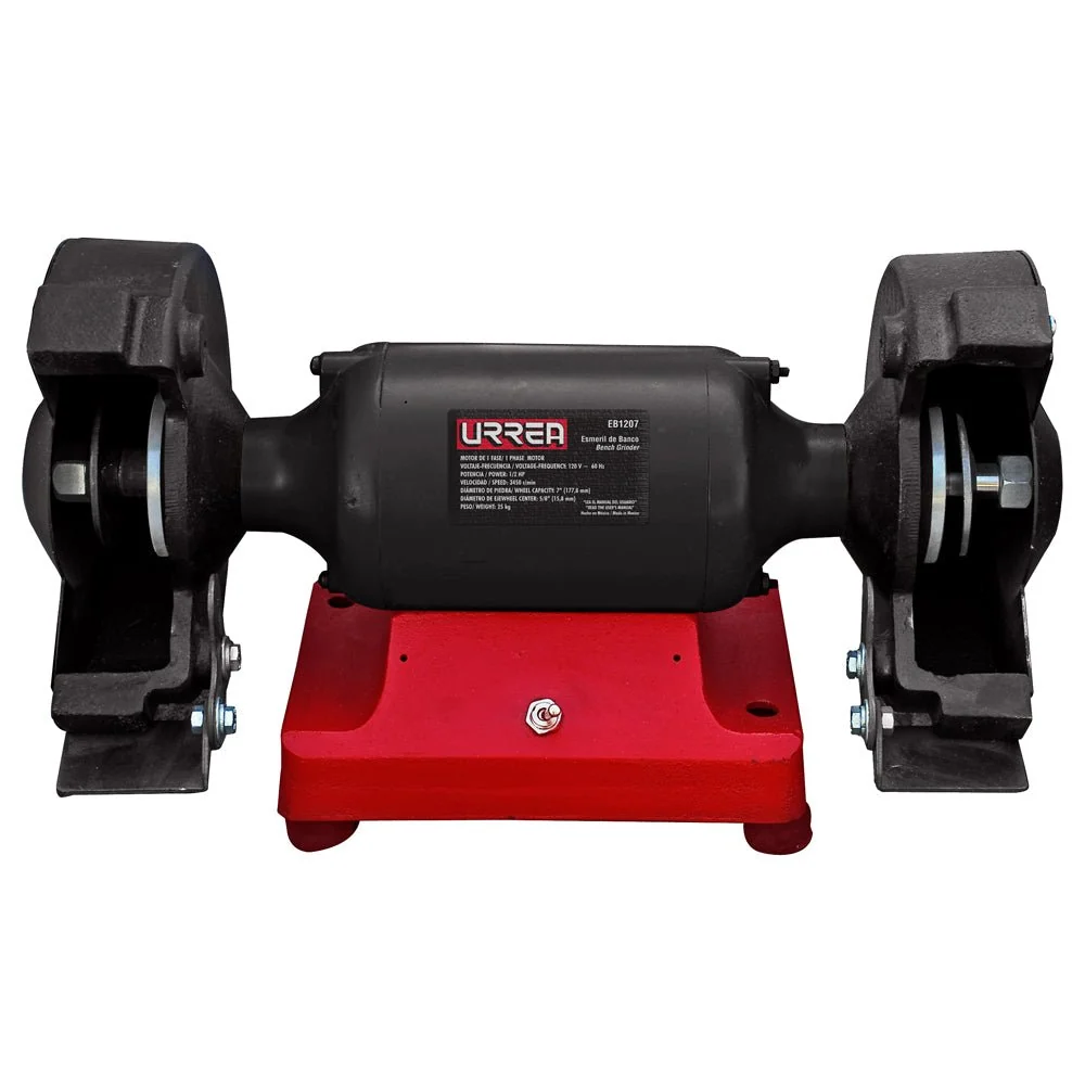 Esmeril de banco 7" .5HP 373W 120V 1 fase Mega Pesado Urrea.