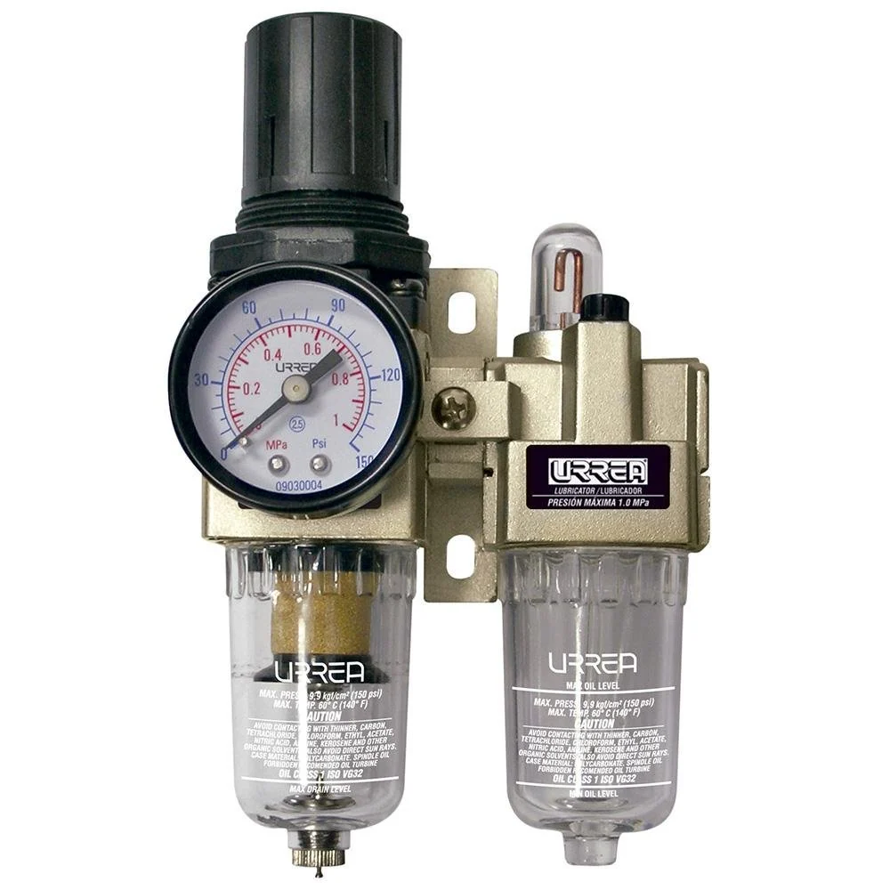 Filtro Regulador Y Lubricador De Aire 3/8" NPT Urrea.