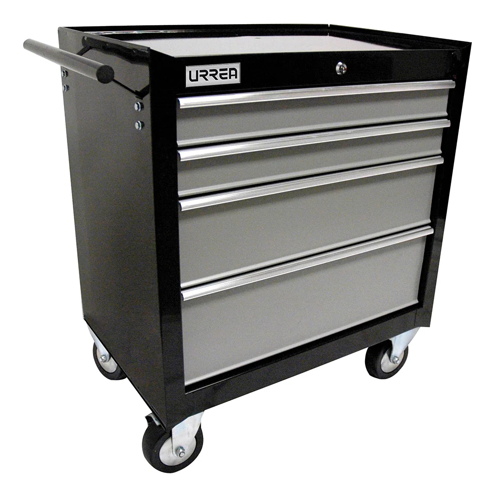 Gabinete móvil 4 gavetas color negro serie H 27" Urrea