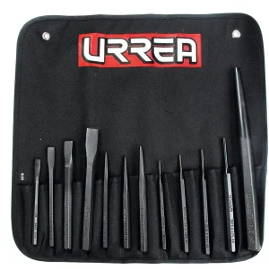 Juego de cinceles, punzones y botadores, 12 piezas Urrea