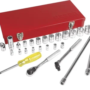 Juego De 27 Dados Y Accesorios En Pulgadas 1/4"-3/8" Urrea.