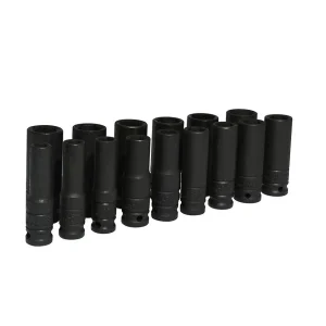 Juego De 15 Dados De Impacto Largos Métricos 1/2" Urrea.