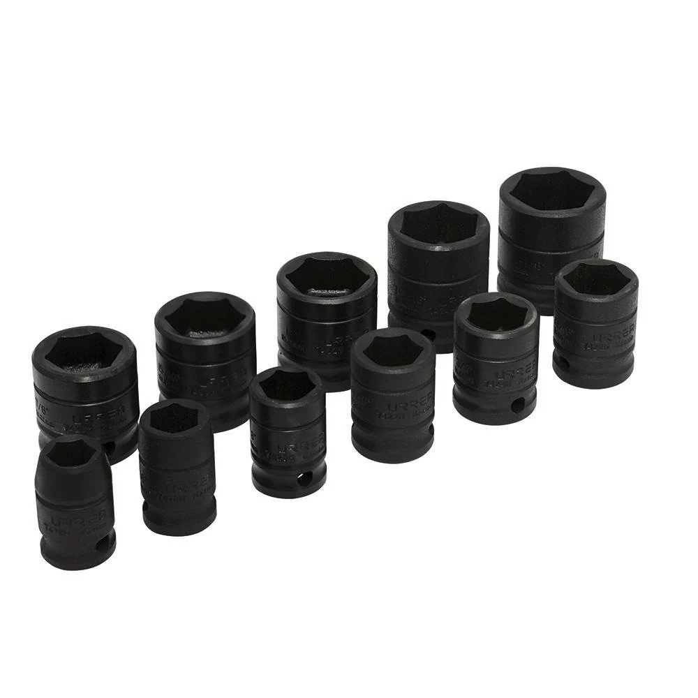 Juego De 11 Dados De Impacto En Pulgadas 1/2" 6 Puntas Urrea.