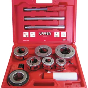 Juego de tarraja para tubo de 1/2" 2" NPT, 9 piezas Urrea