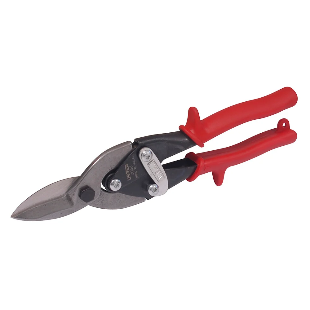 Tijera para hojalatero múltiples usos tipo aviación universal con mango rubber grip, 10" Urrea