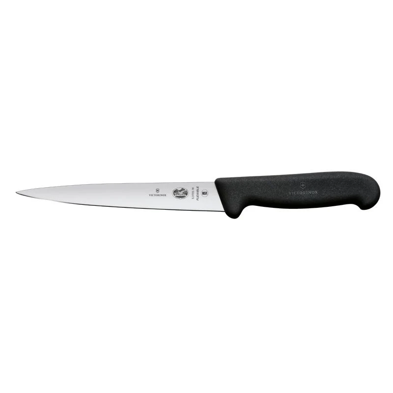 VICTORINOX CUCHILLO FILETEADOR HOJA FLEXIBLE FIBROX NEGRO