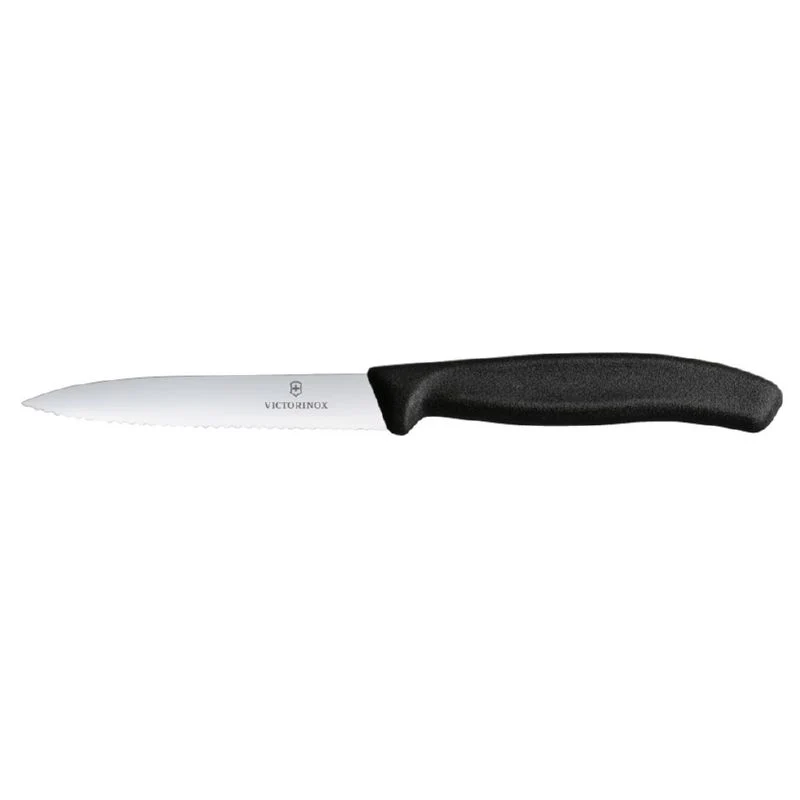 VICTORINOX CUCHILLO PARA CARNE DE MANGO NEGRO CON SIERRA