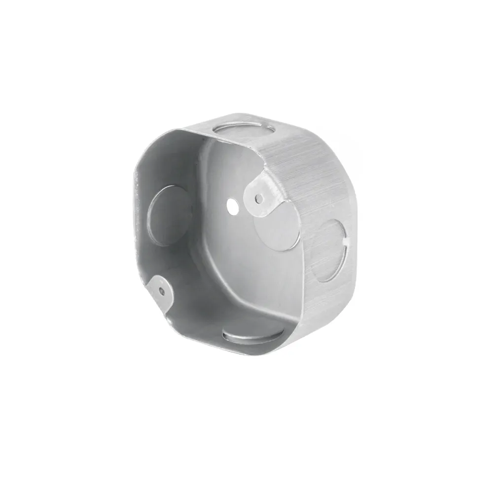 Caja octagonal 3" x 3" reforzada, Volteck