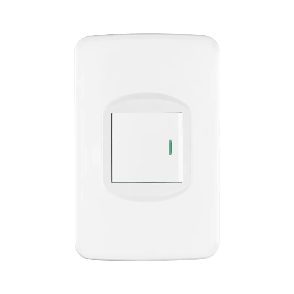 Placa armada 1 interruptor 1.5 módulos, Toledo, Basic Volteck
