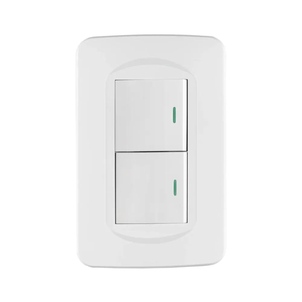 Placa armada 1 interruptor y 1 de 3 vías 1.5 mód., Toledo Volteck