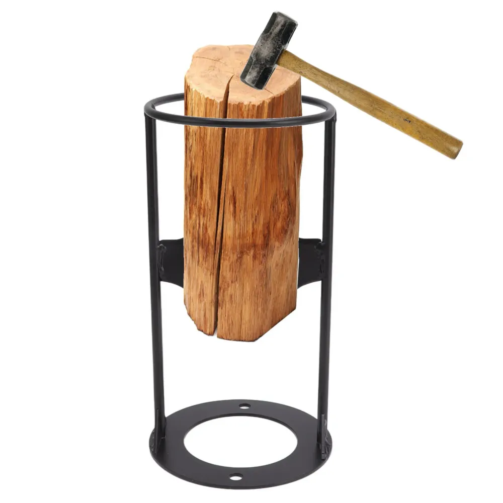 Divisor de leñ, cuñ de división de hierro portátil para troncos de madera, herramienta de división de madera portátil que...