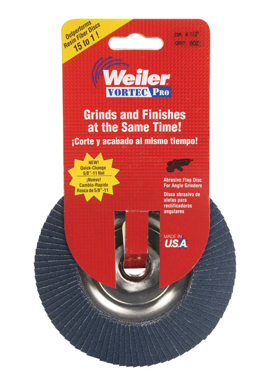 Disco de láminas de grano 80, 4-1/2" Weiler