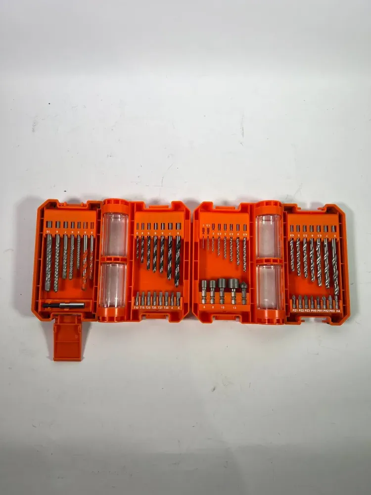WellCut Juego de brocas y destornilladores de 51 piezas de acero HSS, con portapuntas magnético y estuche portátil ( WC-DB...