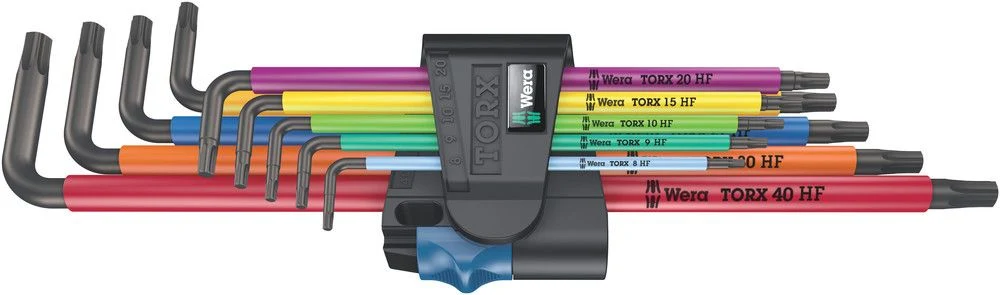 WERA Juego de llaves hexagonales en L 967/9 TX XL HF 9 piezas T8 - T40 ( 4000825597 )