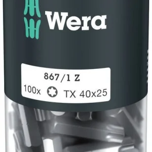 WERA paquete grande de puntas 867/1 Z 1/4 ″ T 40 Longitud 25 mm ( 4000822274 )