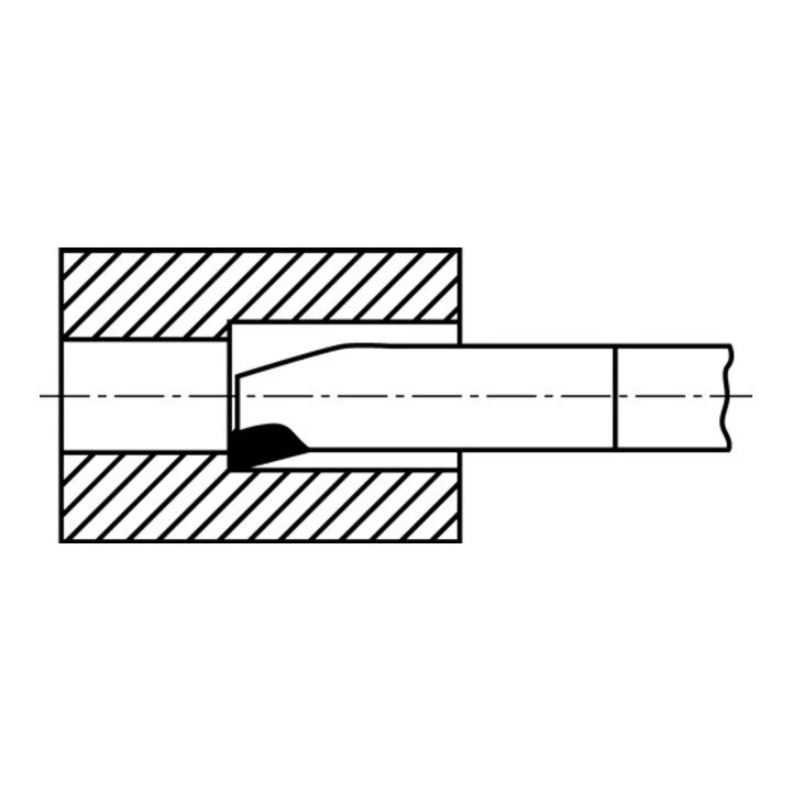 Herramienta WILKE para tornear esquinas interiores DIN 4974 ISO9 25 x 25 mm ( 4118615302 )