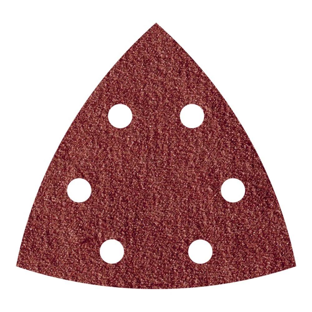 HOJA LIJA TRIANGULAR AUTOADHESIVA PARA MADERA/METAL, 95 mm, GRANO 240, 5 uds WOLFCRAFT
