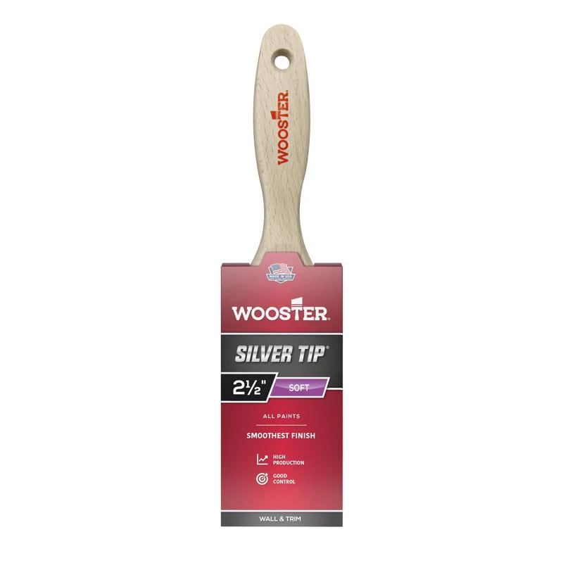 Pincel plano y suave Wooster con punta plateada de 2-1/2 pulgadas - Oferta de la semana