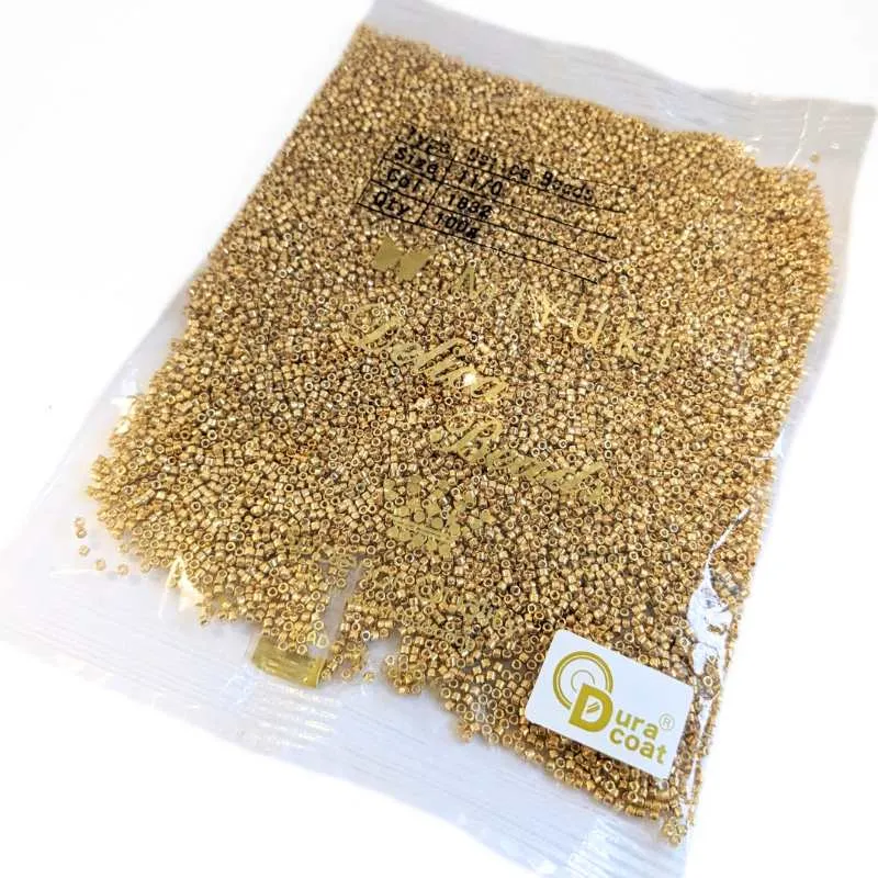 100 gr. Delicas 11/0 Miyuki - Duracoat Galvanized Oro DB1832