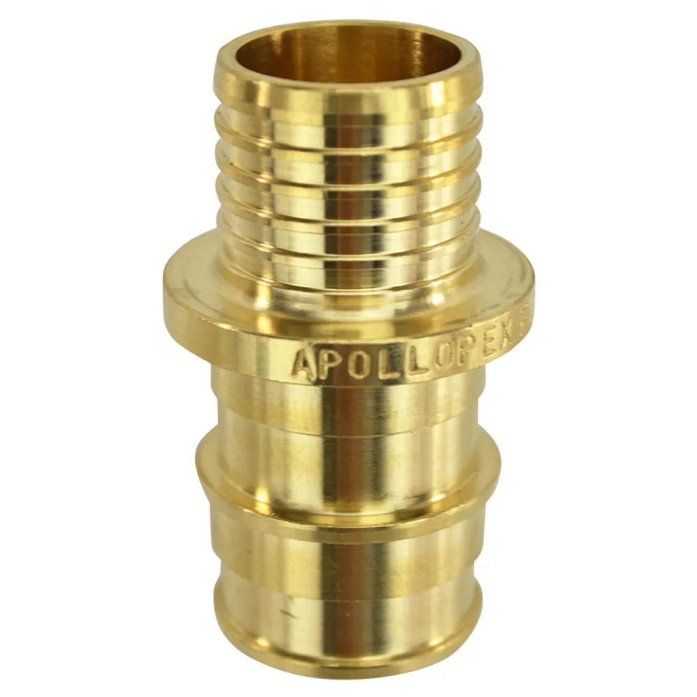 Acoplamiento de expansión PEX de latón de 3/4 pulg. con espiga en D de 3/4 pulg. Apollo PEX-