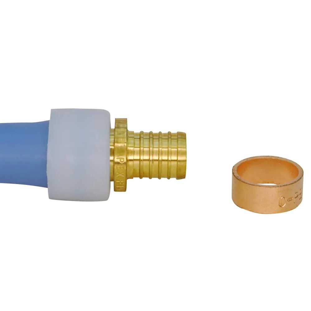Acoplamiento de expansión PEX de latón de 3/4 pulg. con espiga en D de 3/4 pulg. Apollo PEX-
