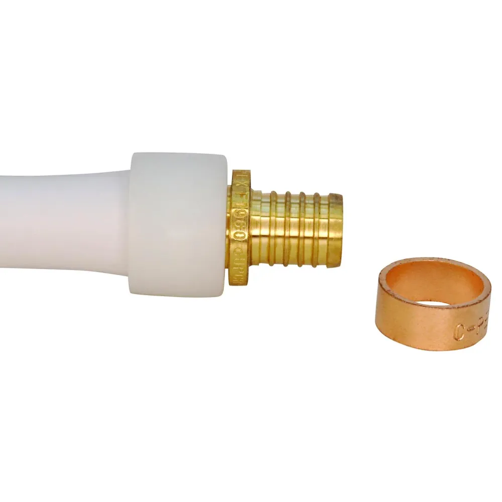 Acoplamiento de expansión PEX de latón de 3/4 pulg. con espiga en D de 3/4 pulg. Apollo PEX-