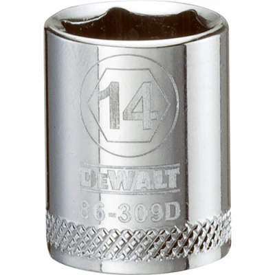 Dado métrico de 6 puntas DeWalt de 14 mm x 3/8 pulg., 1 pieza