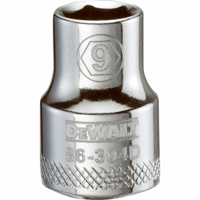 Dado métrico de 6 puntas DeWalt de 9 mm x 3/8 pulg., 1 pieza
