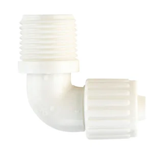 Codo de plástico Flair-It de 3/8 pulg. PEX x 1/2 pulg. D MPT
