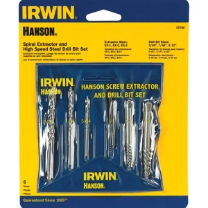 Juego de extractores de pernos de acero de alta velocidad Irwin Hanson de 13/32 pulg., 7 pulg., 6 piezas - Oferta de la se...