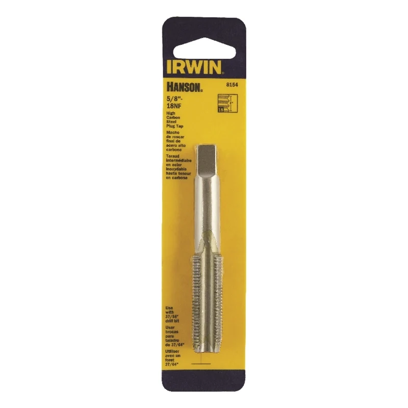Macho de roscar de acero con alto contenido de carbono SAE de Irwin Hanson, 5/8 pulg., 1 pieza