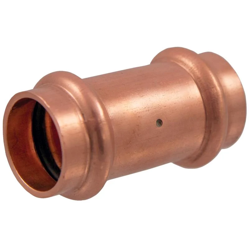 Acoplamiento de cobre forjado NIBCO de 1-1/2 pulg. para prensar y 1-1/2 pulg. para prensar, 1 paquete