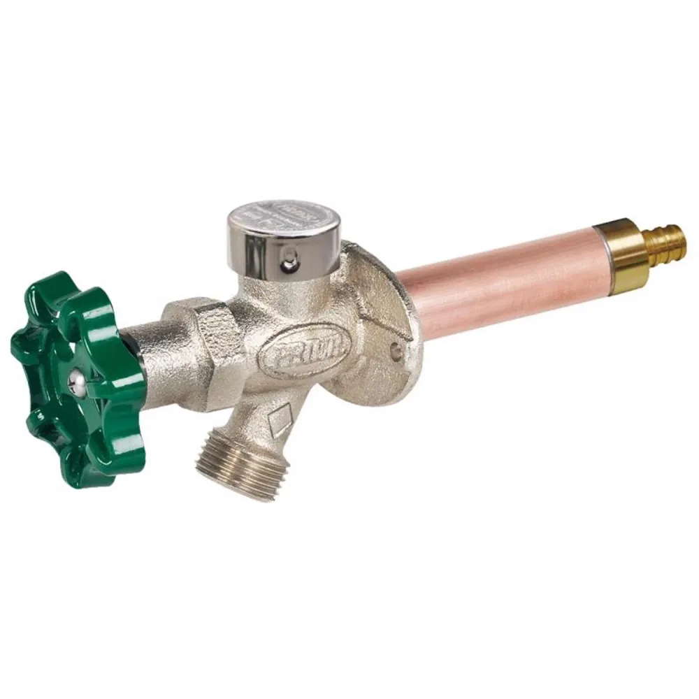 Hidrante de pared anticongelante de latón antisifón Prier de 1/2 pulg. PEX de 1 pulg.