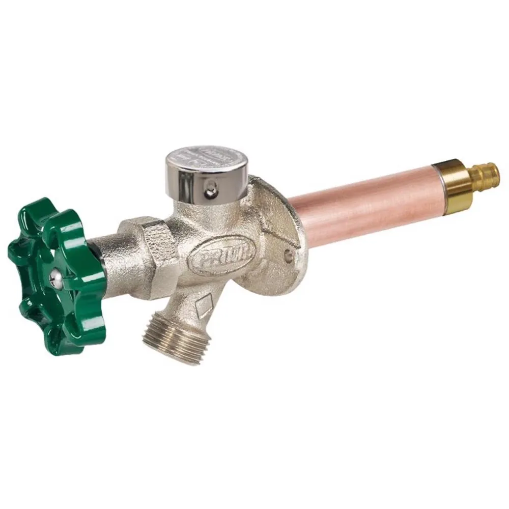 Hidrante de pared anticongelante de latón antisifón Prier de 1/2 pulg. PEX de 1 pulg.
