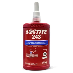 Insertos de Latón Loctite 243 - 250ml, Fijador de roscas de resistencia media