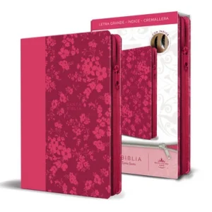 Biblia RVR1960 fuscia flores- indice para Maquinado en Seco