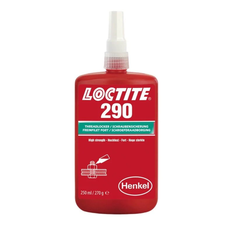 Base Roscada Loctite 290 - 250ml, Fijador de roscas de alta resistencia