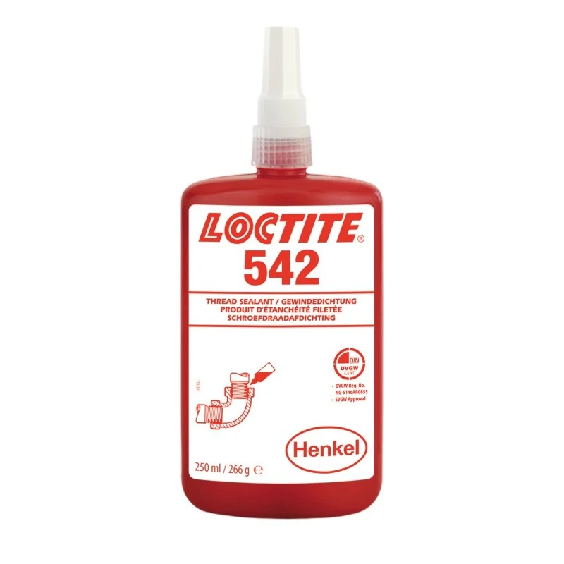 Porta-rosca de Aluminio Loctite 542 - 250ml, Sellador de roscas de alta resistencia